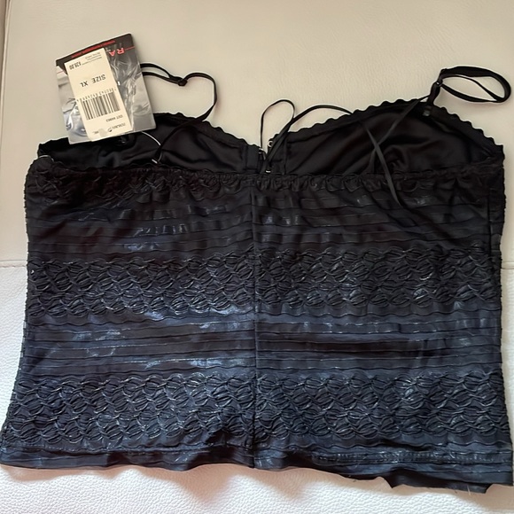 Rampage Black Lacey Corset Style Tank Top NWT - Picture 3 of 8